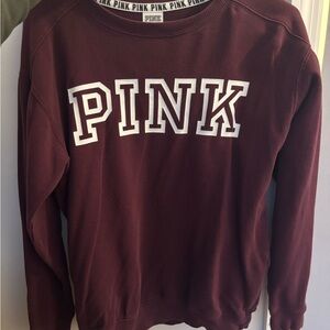 Victoria's Secret Maroon PINK light crew neck sweatshirt